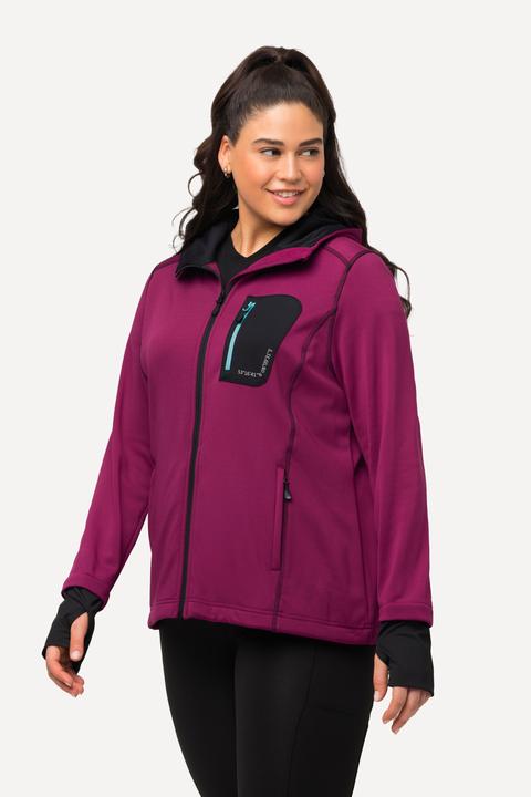 Image du produit Ulla Popken Veste en molleton HYPRAR, imprimé réfléchissant, capuche, passe-pouces intégrés (42, 44)