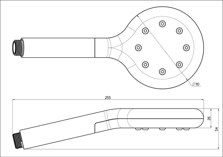 Actual product image Nikles Hand shower Pearl 110 Uno Silk (1 Beam types)
