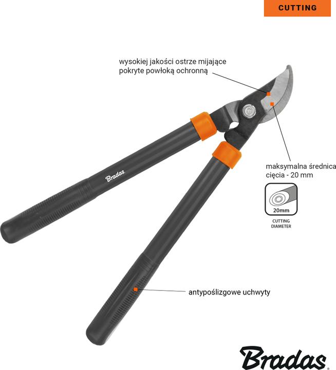 Actual product image Bradas Pruning shears, passing blade