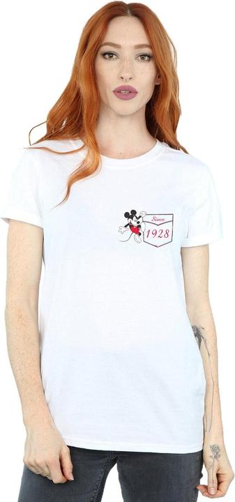 Immagine prodotto Disney Mickey Mouse Faux Pocket Since 1928 Maglietta Ampia Donna (L)
