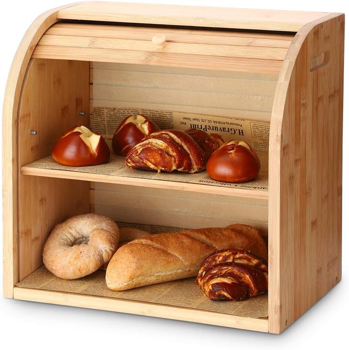 Produktbild G.a Homefavor 2-stöckiger Brotkasten mit herausnehmbarer Schicht