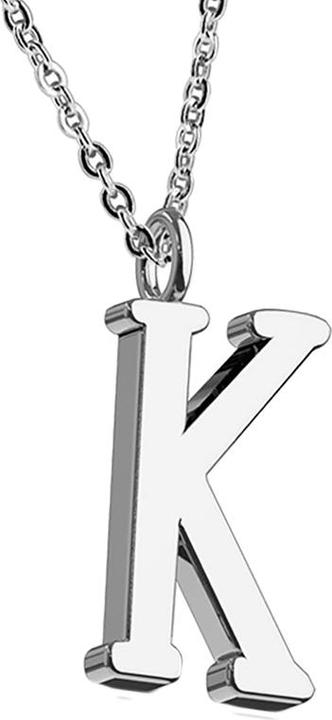 Immagine prodotto Star Piercing Catena d'argento con ciondolo lettera K (senza ottone, Acciaio chirurgico 316L)
