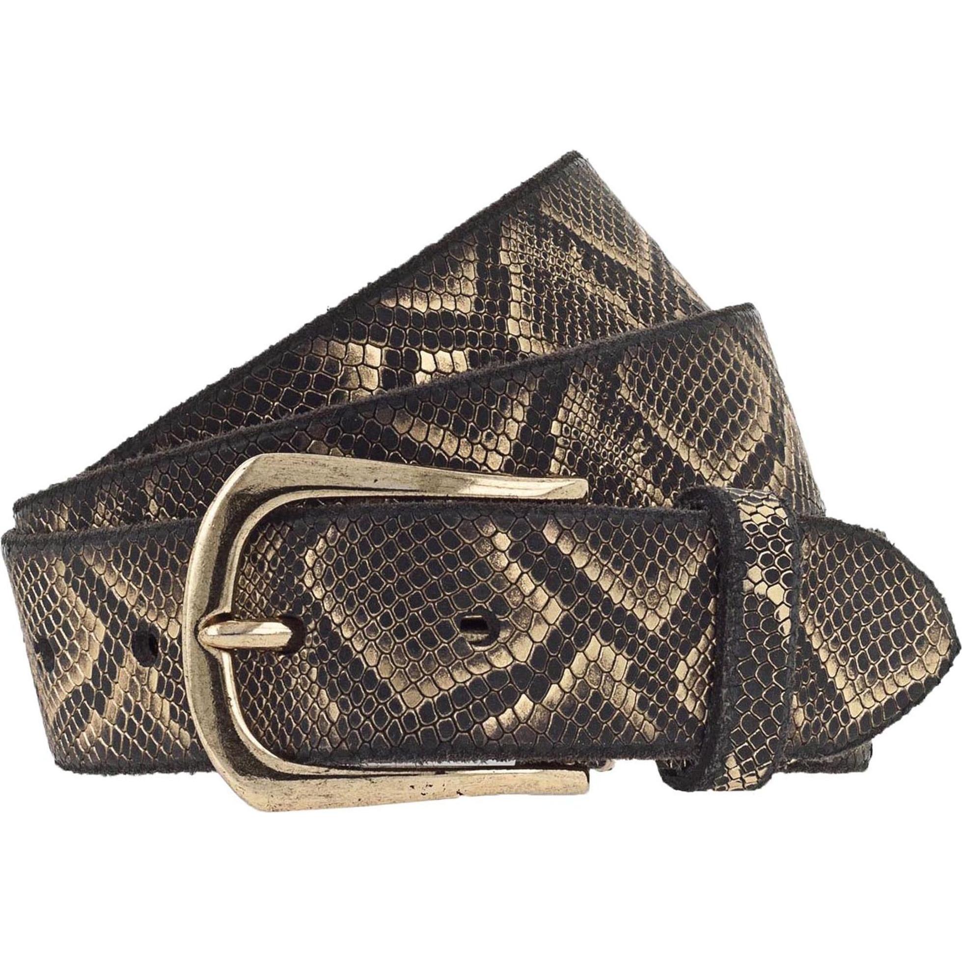 B.Belt, Damen, Gürtel, Sabia Gürtel Leder, Schwarz, (90)