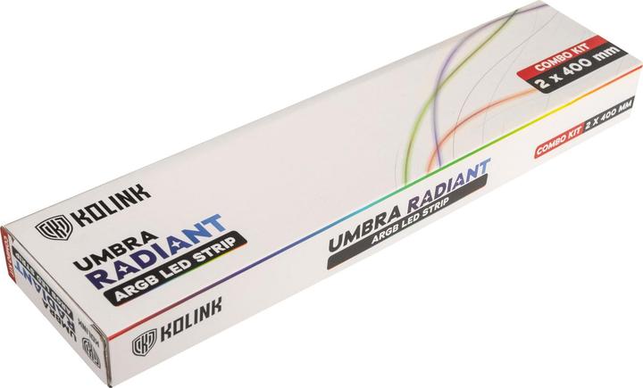 Produktbild Kolink Umbra Radiant ARGB LED Strip Combo Kit - 2 x 400mm (Mehrfarbig, RGB)