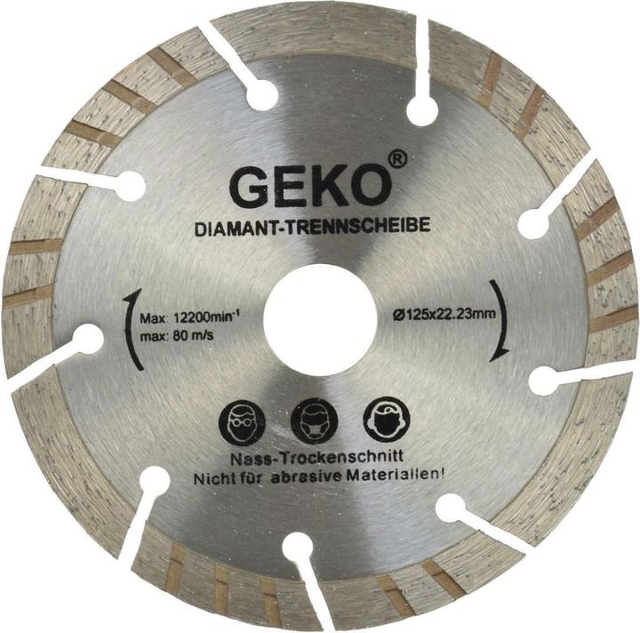 Produktbild GEKO Diamant-Turbo-Segment-Trennscheibe, 125x10x22mm