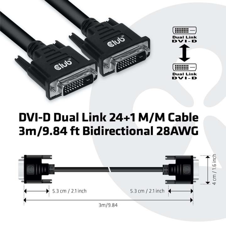 Produktbild Club 3D Dvi — Dvi (3 m)