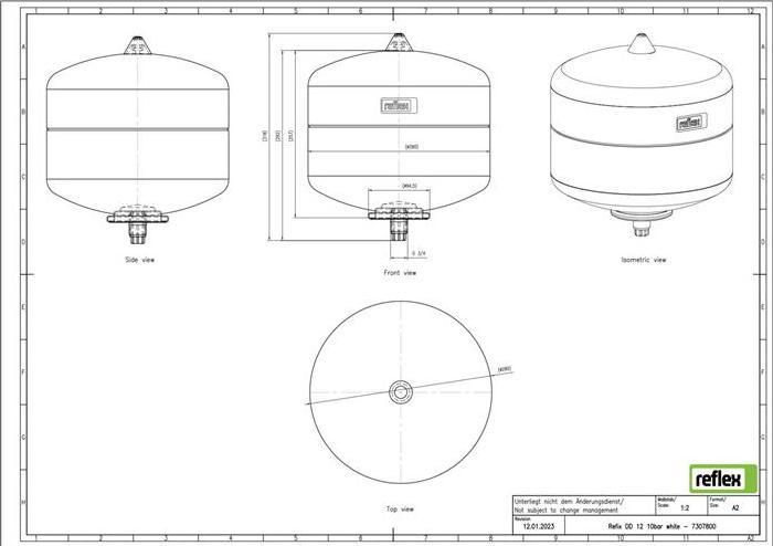 Immagine prodotto Vaso di espansione a membrana REFIX DD