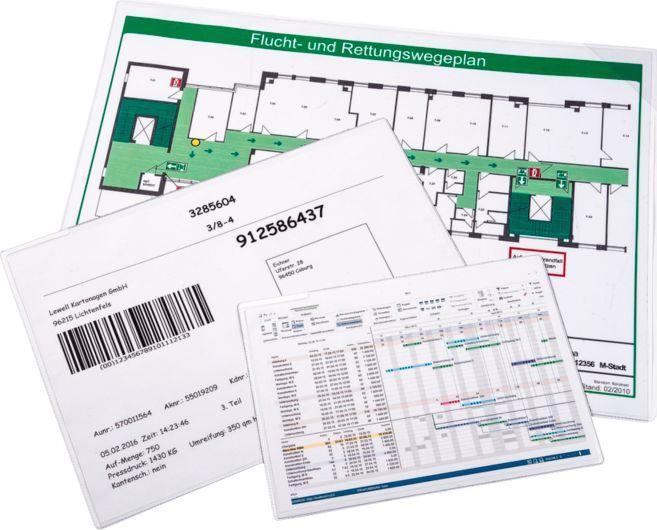 Actual product image Eichner Magnetic pouch with A4 235 x 305 mm expansion fold (A4 portrait, 5 Piece)
