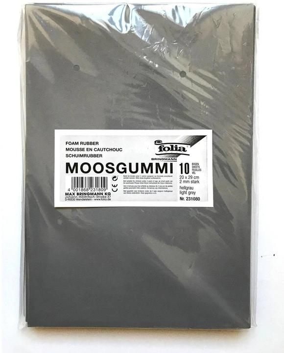 Folia Caoutchouc mousse gris clair