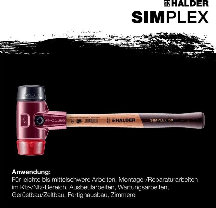 Produktbild Halder SIMPLEX-Schonhammer 40 GUMMIK./PLASTIK TE SIMPLE (640 g)