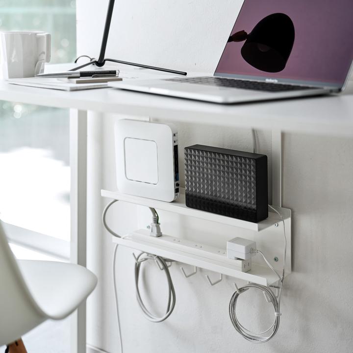 Actual product image Yamazaki Untertisch-Kabel- und Router-Organizer SMART