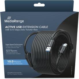 Actual product image MediaRange Active USB extension cable, USB 3.0, 10m, black (10 m, USB 3.0)