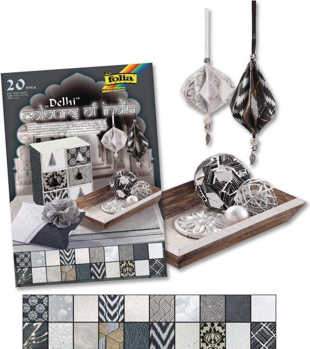 Image du produit Folia Bloc à motifs India Delhi (170 g/m², 20x)