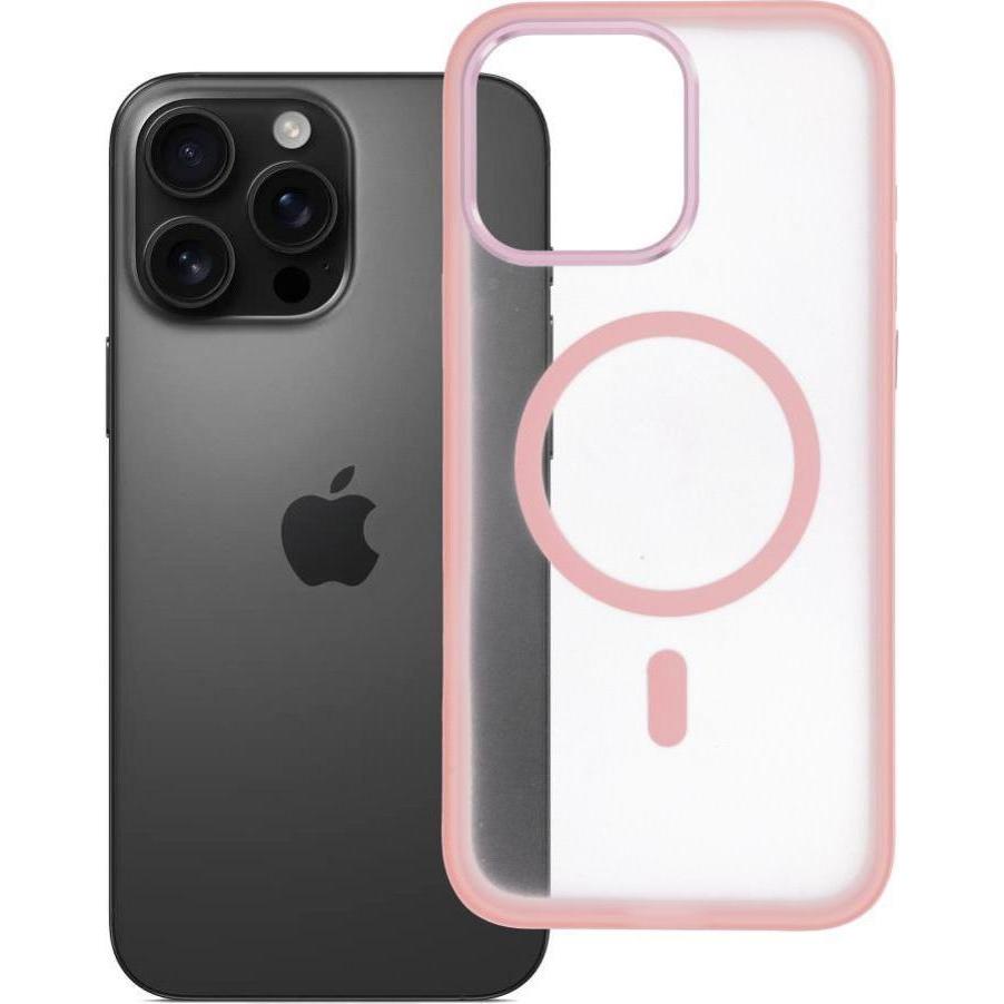 OEM Back panel cover Case for iPhone 16 PRO MAX Flexline Mag Cover compatible with MagSafe pink (Apple iPhone 16 Pro Max), Cover smartphone, Pink