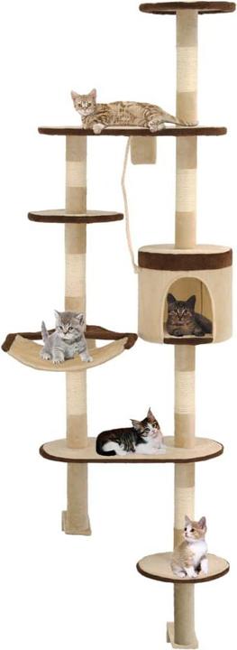 vidaXL Kratzbaum (194 cm, Beige und Braun)