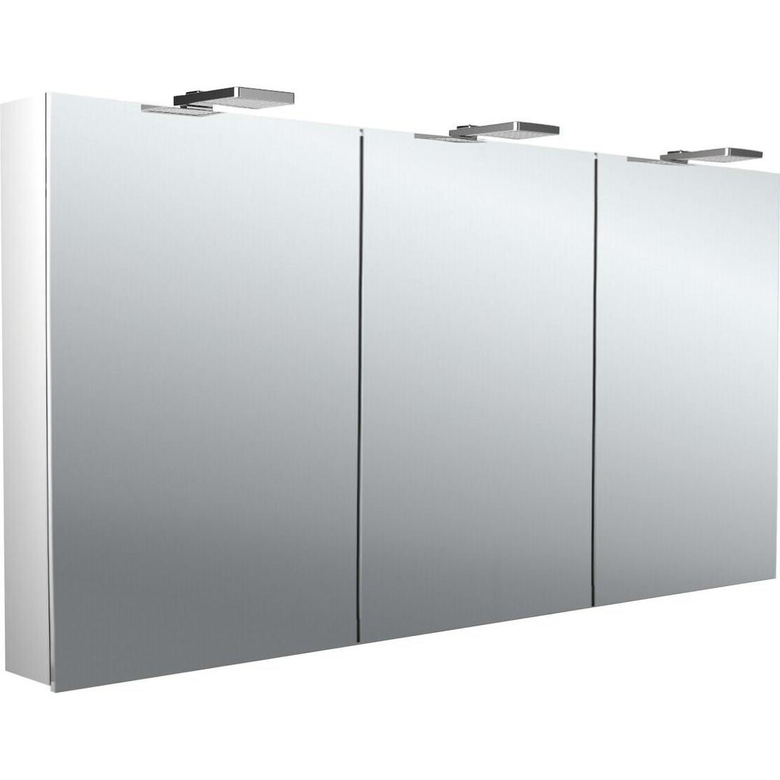 Thumbnail - Emco, Spiegelschrank, flat 2 Style LED Lichtspiegelschrank mit Aufsatzstrahlern, 3 Türen, 1400x711x113mm, 979706306