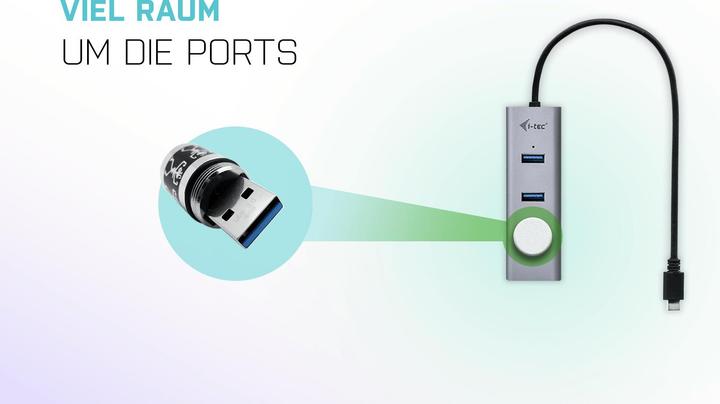 Image du produit i-tec C31HUBMETAL403 (USB-C, 4 ports)