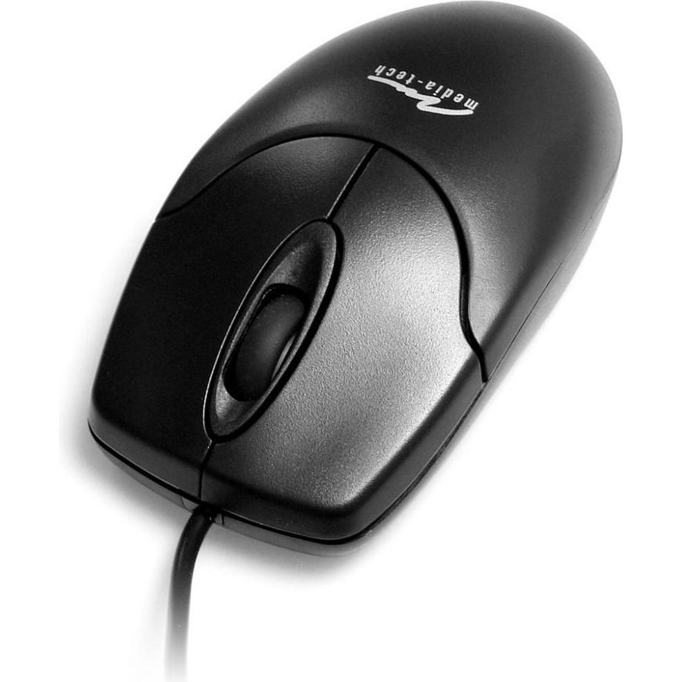 Media-Tech Yvi Retractable (Kabelgebunden), Maus, Schwarz
