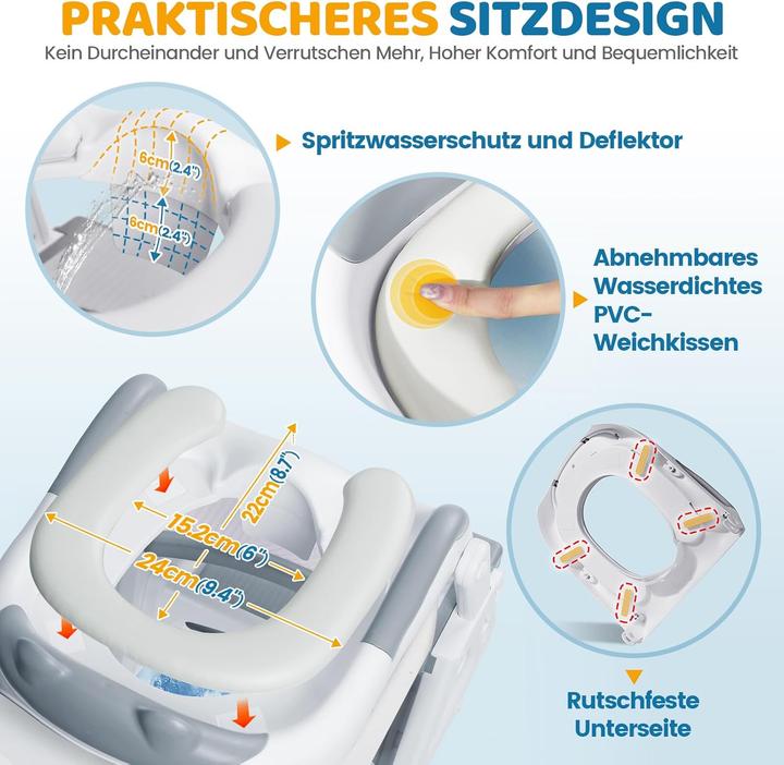 Immagine prodotto Orzbow Toilettensitz Kinder mit Treppe und Spritzschutz