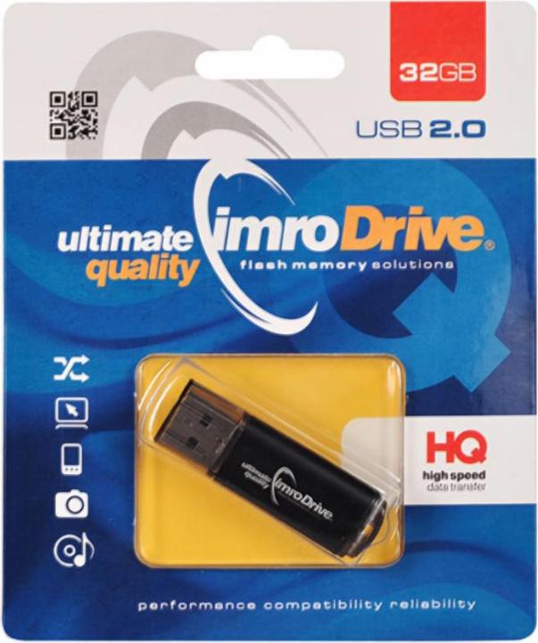 IMRO Pendrive BLACK / 32G USB (32 GB, USB 2.0, color zarny) (32 GB, USB-A)
