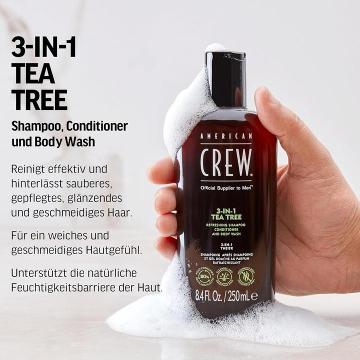 Produktbild American Crew 3-IN-1 Tea Tree (1000 ml, Flüssiges Shampoo)
