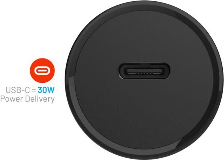 Actual product image Fixed Super Fast Car Charger USB-C 30W PD Black