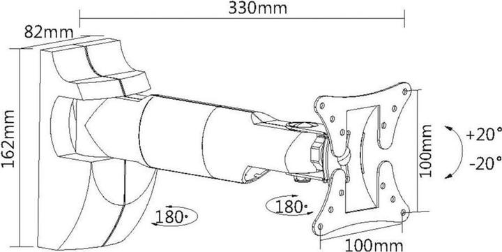 Actual product image myWall Wall bracket for LCD TV (Wall, 30", 30 kg)