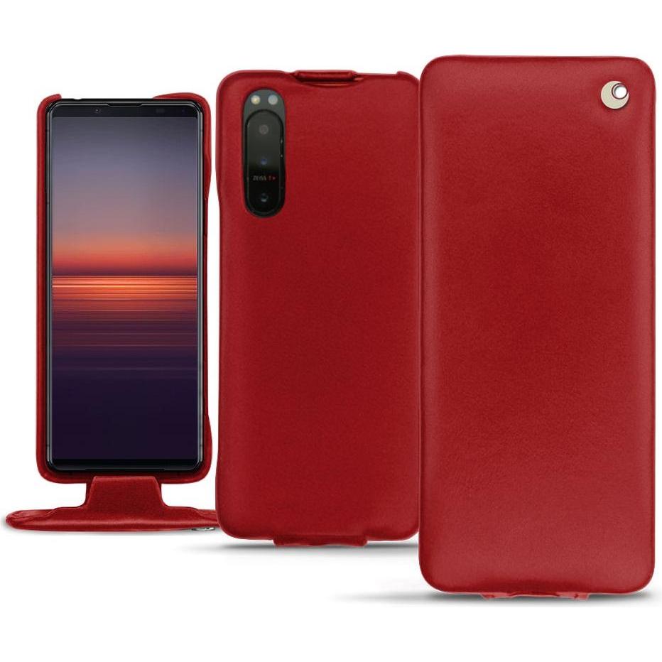 Thumbnail - Noreve Lederschutzhülle vertikal (Sony Xperia 5 II), Smartphone Hülle, Rot