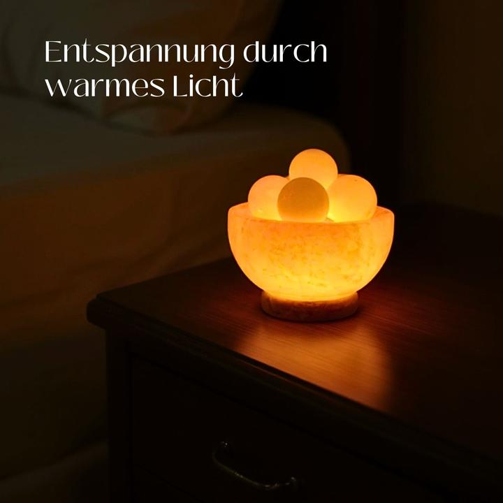 Produktbild Hermex Himalya-Salzlampe Salzkristalllampe Kristallsalzleuchte Dekotischlampe (E14)