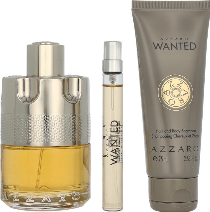 Immagine prodotto Azzaro Wanted Set regalo EDT 100 ml. miniatura EDT 10 ml e shampoo per capelli e corpo 75 ml 100ml (Set di profumi)