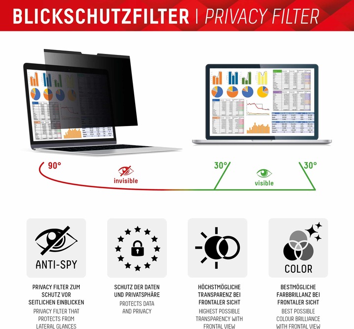 Produktbild Displex Privacy Safe, Laptop Blickschutzfilter (14.20", 16 : 9)