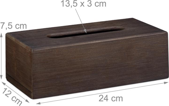 Actual product image Relaxdays Dark Brown Tissue Box