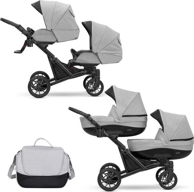Produktbild Kunert Zwillingskinderwagen Booster 01 grau 2in1
