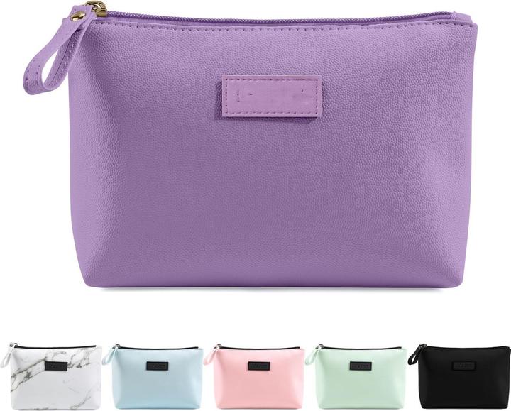 Only-Bags.Store Kleine Kosmetiktasche für Handtasche, Reise Kosmetiktasche, Make up Tasche, PU Leder tragbare