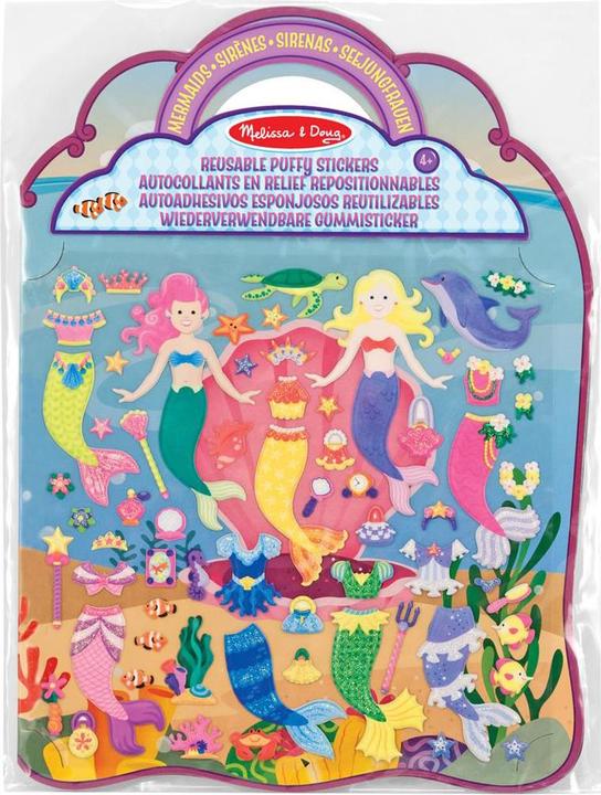 Melissa & Doug - Reusable Puffy Stickers Playset Mermaid (65 Sticker)
