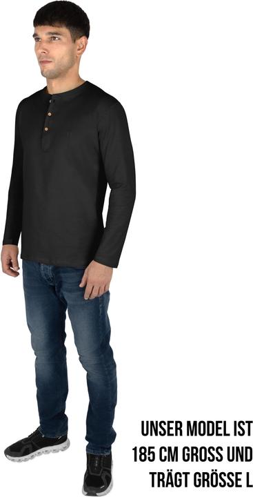 Actual product image Normani 4er Set Herren Langarm Shirts aus Bio-Baumwolle Neuville - 9841 (L)