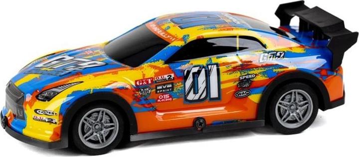 Actual product image Tec-Toy Champion GT9 car with lights, yellow/blue, 1:22