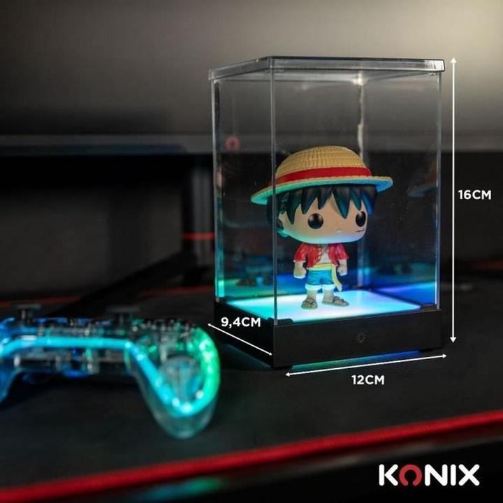 Produktbild Konix Acryl Display Case mit RGB-LED Beleuchtung für Funko Pop Sammelfiguren (9 x 9x 14 cm)