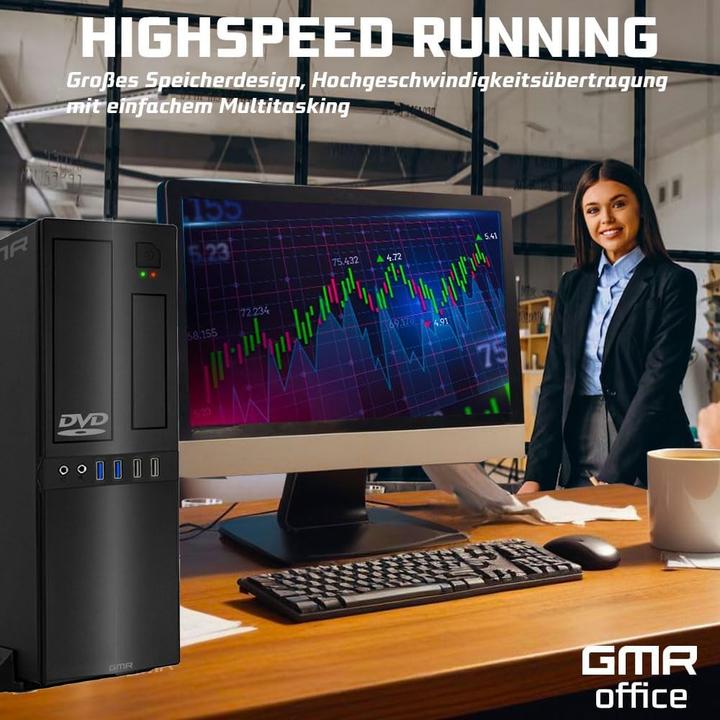 Actual product image GMR Ultra Slim i7 Office PC with 16GB RAM, 512GB SSD, DVD±RW, USB 3, Windows 11 Pro, WiFi Bluetooth (512 GB, 16 GB)
