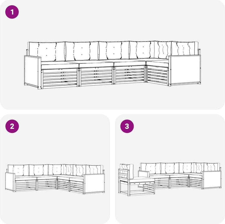Produktbild vidaXL Outdoor-Sofa