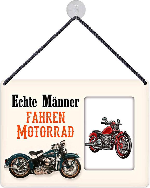 Motorradschild mit Bilderrahmen