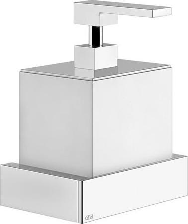 Actual product image Gessi Rettangolo accessories wall mounted soap dispenser, white container, 20813