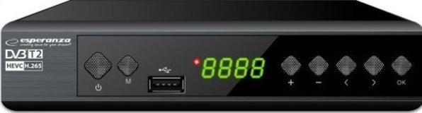 Actual product image Esperanza EV111P Digital Receiver DVB-T2 H.265 (DVB-T/T2, DVB-S, DVB-C/T2)