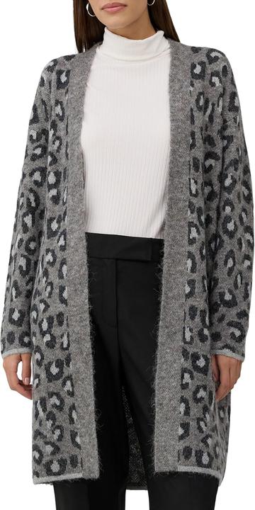Produktbild s.Oliver Strickjacke Long-Cardigan im Relaxed Fit mit Leo-Print (44)