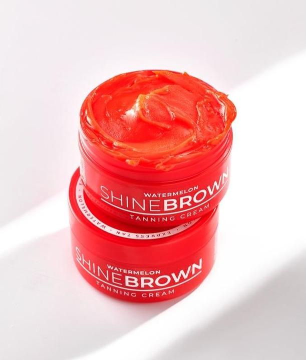 Actual product image Byrokko Shine Brown Watermelon Tanning Accelerator Cream 200ml (Suntan cream, 200 ml)