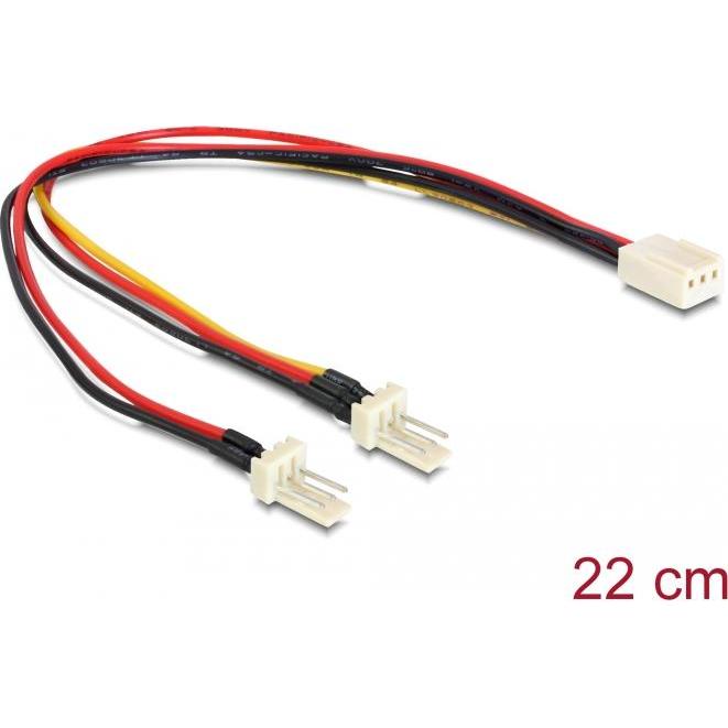 Delock Cavo presa Molex a 3 pin-2 x spina Molex a 3 pin, Cavo interno (PC)