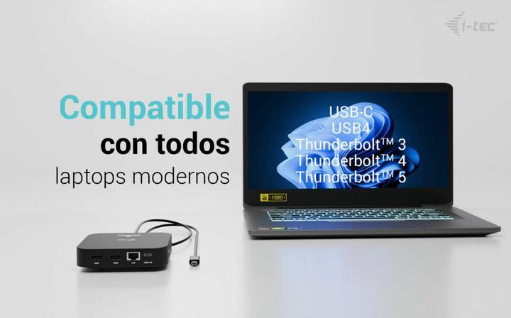 Produktbild i-tec USB-C 2X HDMI DOCK 100W (USB-C, 3 Ports)