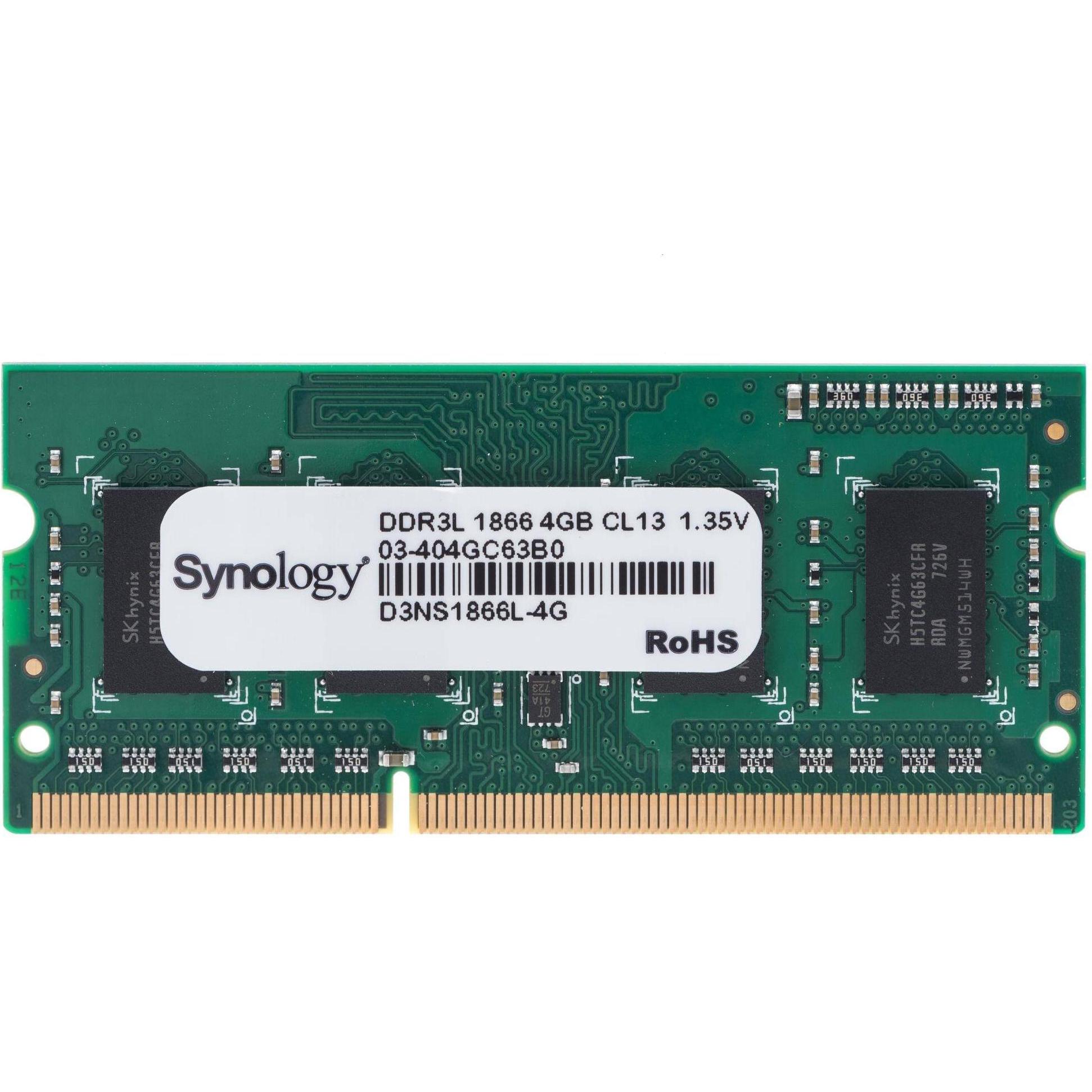 Synology D3NS1866L-4G (1 x 4GB, 1866 MHz, DDR3L-RAM, SO-DIMM), RAM, Grün