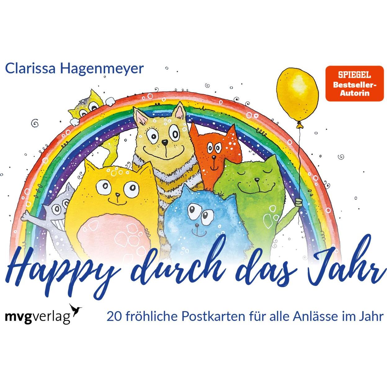 Happy durch das Jahr: Postkarten, Ratgeber von Melanie Riemer, Clarissa Hagenmeyer