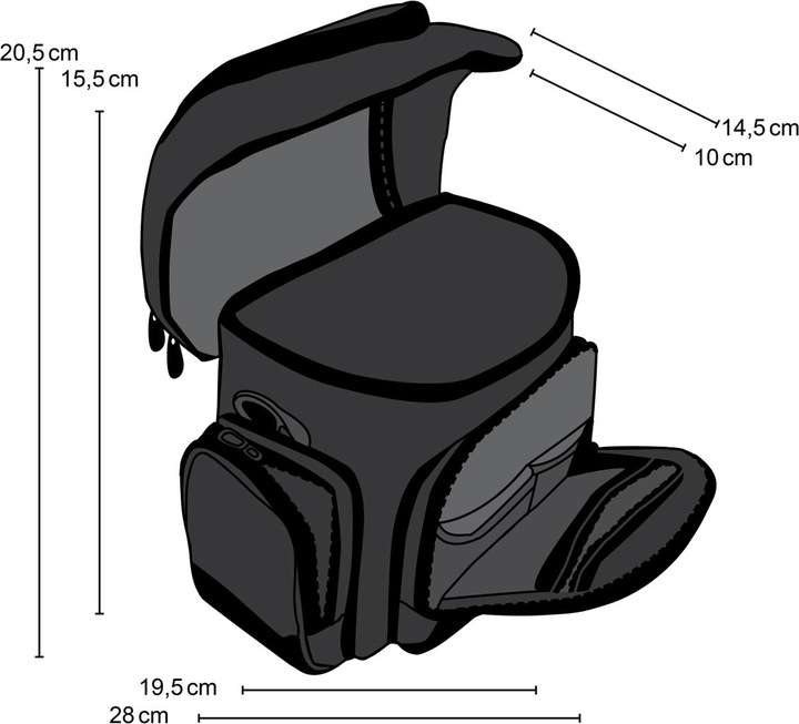 Productafbeelding mantona Neolit I (Camera schoudertas, Kamera Bereitschaftstasche, 1 l)